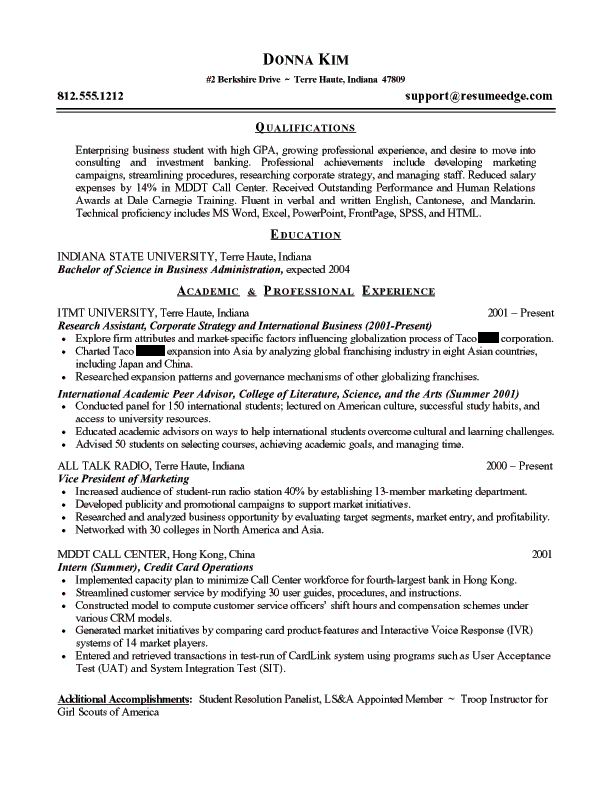 Sport chek resume sample